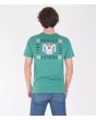 Camiseta de manga corta estampada Hurley Bengal Neptune Green para hombre
