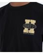 Hombre con camiseta de manga corta Hurley Encore Negra serigrafía pecho