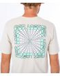 Hombre con camiseta de manga corta Hurley Everyday Explore Lost Square blanca estampado espalda