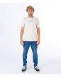 Hombre con camiseta de manga corta Hurley Everyday Explore Lost Square blanca largo