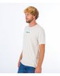 Hombre con camiseta de manga corta Hurley Everyday Explore Lost Square blanca lateral