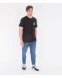 Hombre con Camiseta de manga corta Hurley Everyday Washed Swurley Negra derecha