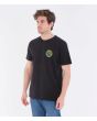 Hombre con Camiseta de manga corta Hurley Everyday Washed Swurley Negra izquierda
