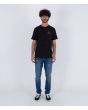 Hombre con Camiseta de manga corta Hurley Everyday Half Moon Negra frontal