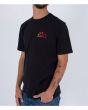 Hombre con Camiseta de manga corta Hurley Everyday Half Moon Negra serigrafía pecho