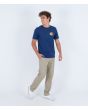 Hombre con camiseta de manga corta Hurley Everyday So Gnar azul marino frontal