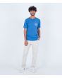 Hombre con Camiseta de manga corta Hurley Everyday Whirpool Azul frontal 