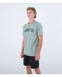 Hombre con camiseta de manga corta Hurley H2O Dri Authentic verde lateral