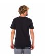 Hombre con camiseta de manga corta Hurley H2O Dri Icon Negra posterior