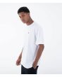 Hombre con camiseta básica de manga corta Hurley Icon Blanca lateral