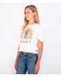 Mujer con Camiseta de manga corta Hurley Le Tigre Cropeed Crew Marshmallow izquierda