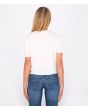 Mujer con Camiseta de manga corta Hurley Le Tigre Cropeed Crew Marshmallow posterior