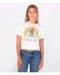 Mujer con Camiseta de manga corta Hurley Le Tigre Cropeed Crew Marshmallow