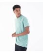 Hombre con Camiseta de manga corta con bolsillo Hurley Low Tide Pocket Verde Turquesa lateral