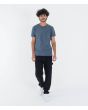 Hombre con Camiseta de manga corta con bolsillo Hurley Low Tide Pocket Azul Submarine ajuste regular