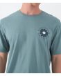 Hombre con Camiseta de manga corta Hurley Flowered Verde serigrafía pecho