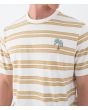 Hombre con Camiseta de manga corta Hurley Naturals Stripe Barely Bone bordado