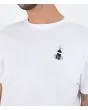 Hombre con camiseta de manga corta Hurley Nazare Lithse Blanca gráfico faro pecho