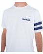 Hombre con camiseta de manga corta Hurley Oceancare Block party Blanca logo