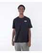 Hombre con camiseta orgánica de manga corta Hurley Organic Marks Negra frontal