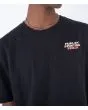Hombre con camiseta orgánica de manga corta Hurley Organic Marks Negra estampado delantero