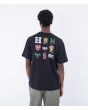 Hombre con camiseta orgánica de manga corta Hurley Organic Marks Negra 