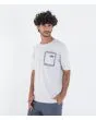 Hombre con Camiseta de manga corta con bolsillo Hurley Psycho Blanco Jaspeado lateral
