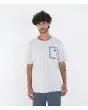 Hombre con Camiseta de manga corta con bolsillo Hurley Psycho Blanco Jaspeado 