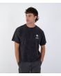 Hombre con camiseta de manga corta Hurley x Travis Barker Skull Island Negra frontal