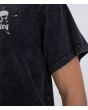 Hombre con camiseta de manga corta Hurley x Travis Barker Skull Island Negra Gráfico detalle textura