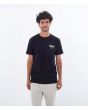 Hombre con camiseta de manga corta Hurley Wave Tour Negra frontal