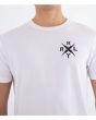 Hombre con camiseta de manga corta Hurley X Series Blanca logo pecho