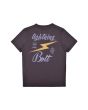 Camiseta de manga corta Lightning Bolt ​​Big Bolt SS negra para hombre