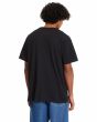 Hombre con camiseta holgada Volcom Pistol Stone Negra espalda