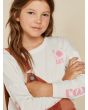 Niña con Camiseta de manga larga Roxy All You Never Say Blanca estudio