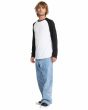 Hombre con camiseta de manga larga Volcom Pen Negra ajuste regular