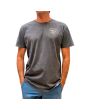 Hombre con Camiseta de manga corta Mission Basic Logo Atún Pontevedra en color gris oscuro lavado Unisex frontal