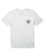 Camiseta Mission Rose Hell Logo en color blanco y detalles en rojo para hombre frontal 