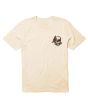 Camiseta de Manga corta Mission Rose Hell Logo Surfboards Rías Baixas ST. 2002 en color beige frontal 