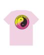 Camiseta de manga corta cropped Mission Ying Yang para chica en color Rosa