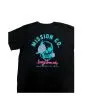 Camiseta de manga corta Mission Rose Hell Logo Negra para niño estampado Surfboards Rías Baixas
