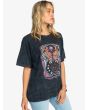 Mujer con Camiseta oversize de manga corta Roxy Girl Need Love C Antracita lateral 