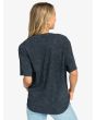 Mujer con Camiseta oversize de manga corta Roxy Girl Need Love C Antracita posterior