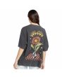 Mujer con Camiseta Oversize de manga corta Volcom My Guys Negro Vintage 
