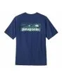 Camiseta de manga corta Patagonia Men's Boardshort Logo Pocket Responsibili-Tee azul para hombre