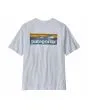 Camiseta de manga corta con bolsillo Patagonia Boardshort Logo Pocket Responsibili-Tee Blanca para hombre posterior