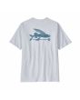 Camiseta de manga corta 100% reciclada Patagonia M's Flying Fish Responsibili-Tee Blanca para hombre posterior