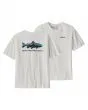 Camiseta de manga corta Patagonia Men's Home Water Trout Organic T-Shirt color blanco para hombre