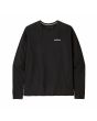 Camiseta de manga larga Patagonia M's LS P-6 Logo Responsibili-Tee Negra para hombre frontal