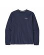 Camiseta de manga larga Patagonia M's LS P-6 Logo Responsibili-Tee Classic Navy para hombre serigrafiado logo